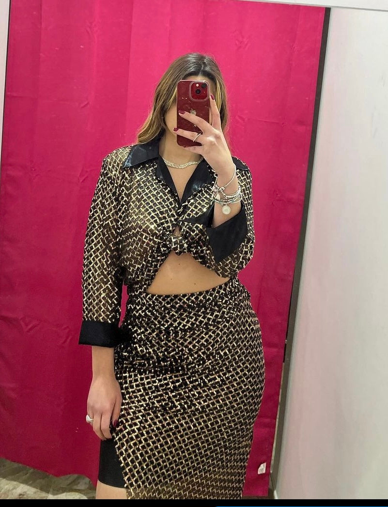 Coordinato con strass