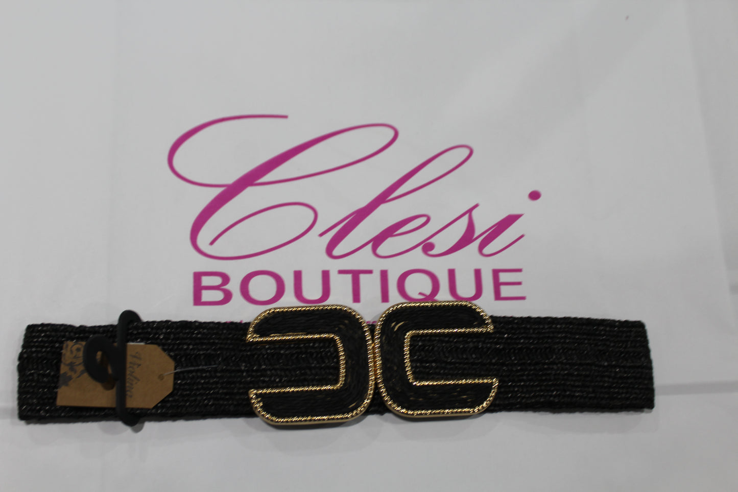 Cintura effetto paglia