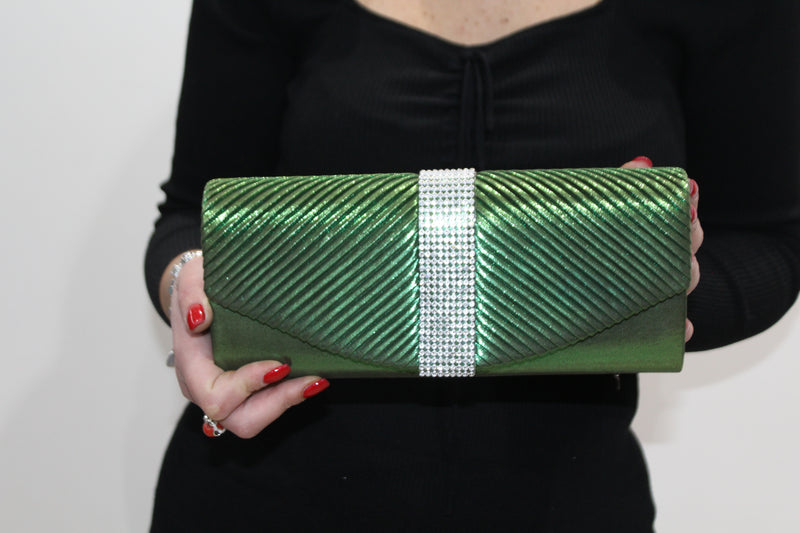 Pochette con strass centrali