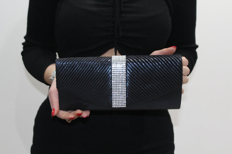 Pochette con strass centrali